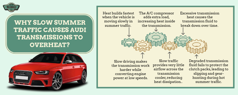 Why Slow Summer Traffic Causes Audi Transmissions to Overheat